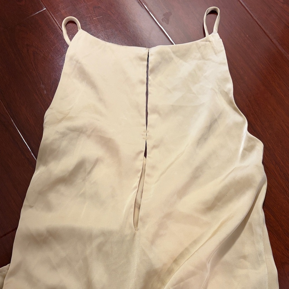 Butter yellow Satin Slip Dress - Picture 2 of 3